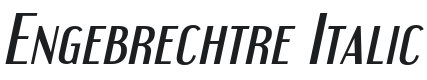 EngebrechtreRg-Italic Font Preview