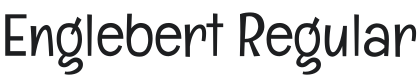 Englebert Font Preview