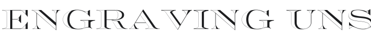 Engraving Unshaded CC Bold Font Preview