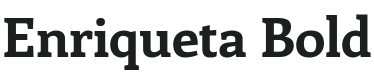 Enriqueta Bold Font Preview