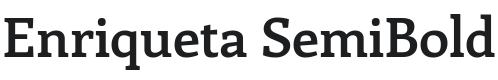 Enriqueta SemiBold Font Preview