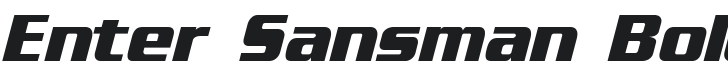 Enter Sansman Bold Italic Font Preview