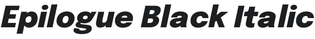 Epilogue Black Italic Font Preview