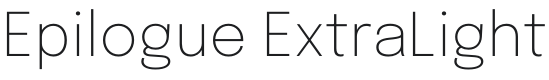 Epilogue ExtraLight Font Preview