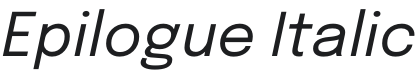 Epilogue Italic Font Preview