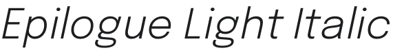 Epilogue Light Italic Font Preview