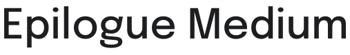Epilogue Medium Font Preview