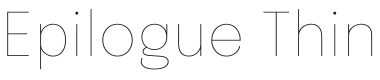 Epilogue Thin Font Preview
