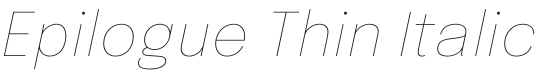Epilogue Thin Italic Font Preview