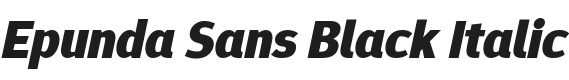 Epunda Sans Black Italic Font Preview