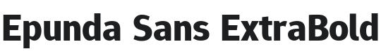 Epunda Sans ExtraBold Font Preview
