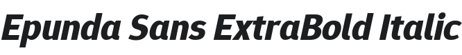 Epunda Sans ExtraBold Italic Font Preview