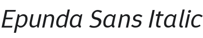Epunda Sans Italic Font Preview