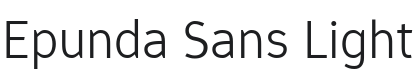 Epunda Sans Light Font Preview