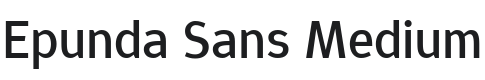 Epunda Sans Medium Font Preview