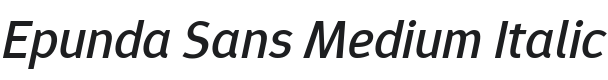 Epunda Sans Medium Italic Font Preview