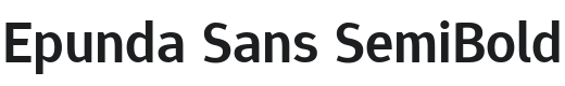 Epunda Sans SemiBold Font Preview