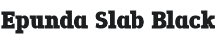 Epunda Slab Black Font Preview