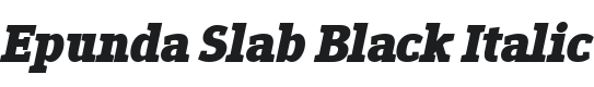 Epunda Slab Black Italic Font Preview