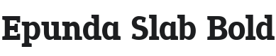 Epunda Slab Bold Font Preview