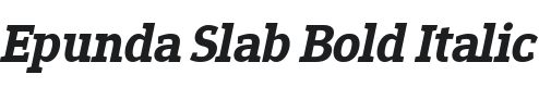 Epunda Slab Bold Italic Font Preview