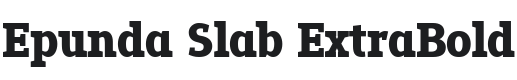 Epunda Slab ExtraBold Font Preview