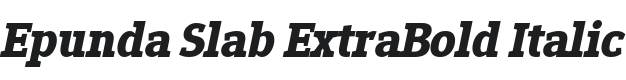 Epunda Slab ExtraBold Italic Font Preview