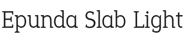 Epunda Slab Light Font Preview