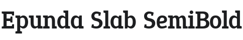 Epunda Slab SemiBold Font Preview