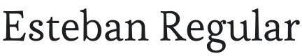 Esteban Font Preview