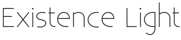 Existence Light Font Preview