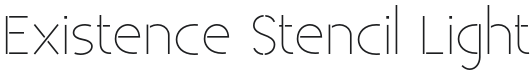 Existence Stencil Light Font Preview