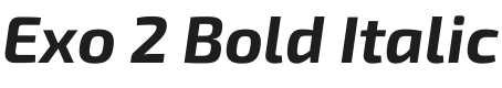 Exo 2 Bold Italic Font Preview