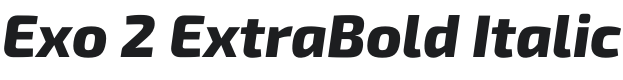 Exo 2 ExtraBold Italic Font Preview