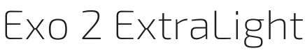 Exo 2 ExtraLight Font Preview