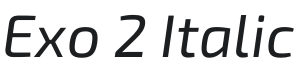 Exo 2 Italic Font Preview
