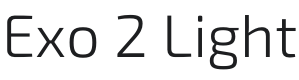 Exo 2 Light Font Preview