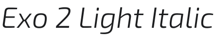 Exo 2 Light Italic Font Preview