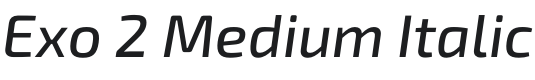 Exo 2 Medium Italic Font Preview