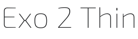 Exo 2 Thin Font Preview
