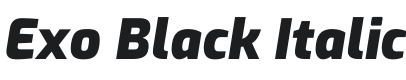 Exo Black Italic Font Preview