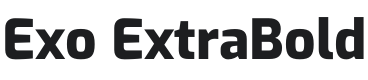 Exo ExtraBold Font Preview