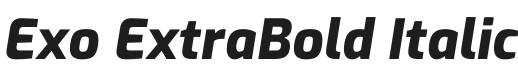 Exo ExtraBold Italic Font Preview