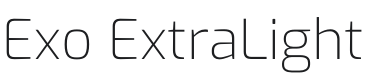 Exo ExtraLight Font Preview