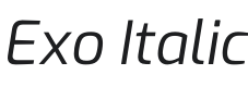 Exo Italic Font Preview
