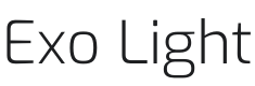 Exo Light Font Preview