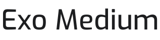 Exo Medium Font Preview