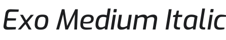 Exo Medium Italic Font Preview