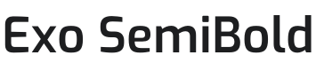 Exo SemiBold Font Preview