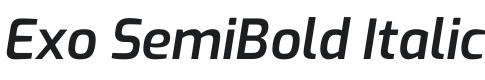 Exo SemiBold Italic Font Preview